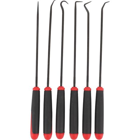 Ortviai Kit de 6 crochets de démontage pour joints toriques, rondelles et joints d’étanchéité automobile – acier chromé vanadium