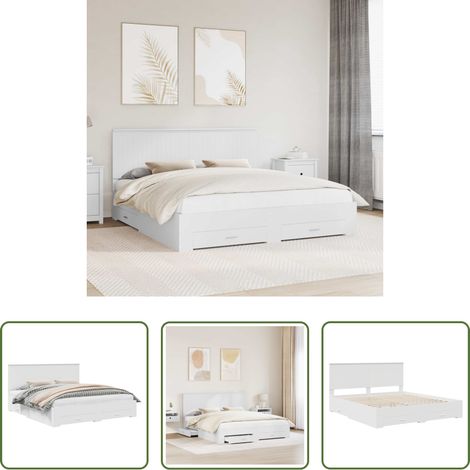 vidaXL Estructura de cama con cajón 180 x 200 cm Madera de ingeniería (1/5)