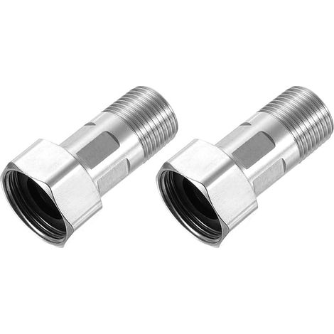 2Pcs Raccord De Tuyau pour Compteur d'eau en Acier Inoxydable (1/5)