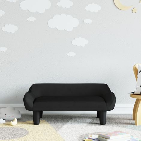 Canapé pour enfants,Canapé de Salon,Fauteuil Club noir 70x40x24 cm velours DGBDF104504 (1/5)
