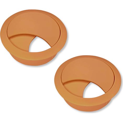 Cyclingcolors – Lot de 2 passe-câbles encastrables 68mm – Pour bureau et table – Matière plastique – Passage de câbles d'ordinateurs et écrans
