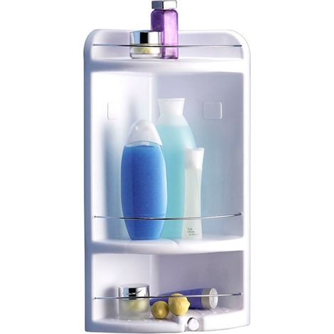TOYMA rinconera baño star blanca , Rinconera baño Star blanca. -Marca: Toyma. -Para artículos de baño. -Con ranuras para escurrir el agua. -Con rejilla porta guantes. -Fabricada co