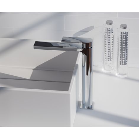 Grifería Monomando Lavabo Alto Alpha Cromo (1/3)