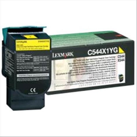 Lexmark C544, X544 Yellow Extra High Yield Return Programme Toner Cartridge (4K) cartuccia toner Originale Giallo (1/2)