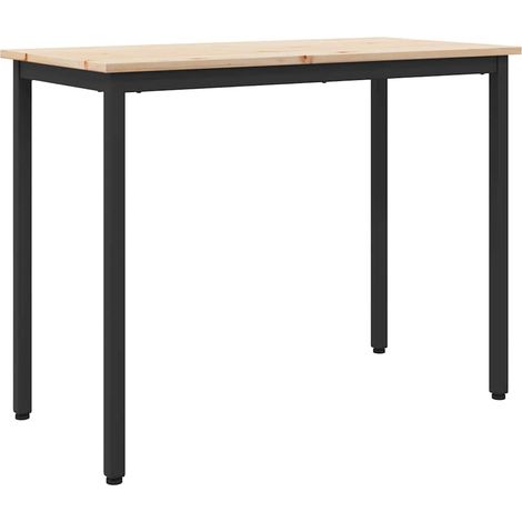 Tisch Natur 100 x 50 x 77 cm Ingenieure Holz und Stahl