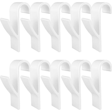 10 Pièces Crochet Seche Serviette,Crochet Radiateur Seche Serviette,Peignoirs,Plastique,pour Tous Les Radiateurs Standards,Salle de Bain et Cuisine,Flexibles,Amovibles(Blanc) (1/4)