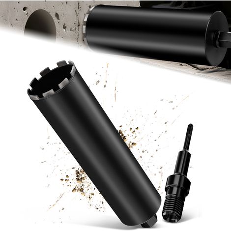 Couronne de Forage Diamantée avec Segment turbo, Ø 112 mm et Adaptateur SDS Plus, Foret avec Emmanchement 1 1/4" Et Longueur Totale de 460 mm (1/5)