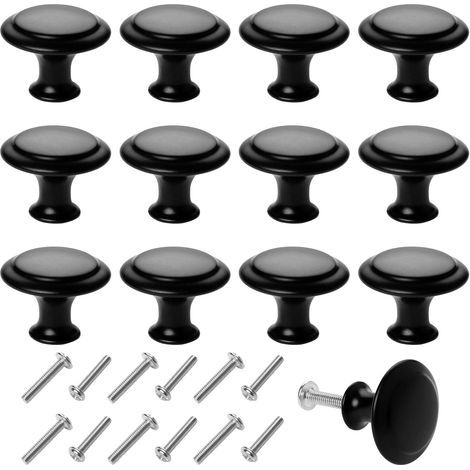Set di 12 pomelli per mobili, pomelli per mobili da cucina, maniglie rotonde per cassetti con viti, pomelli per mobili da bagno (1/5)