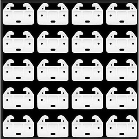 pair Guides de Tiroir en Plastique, Pièces de Rechange pour Meubles, Longueur 58x41 mm, Lot de 10, Blanc (1/4)