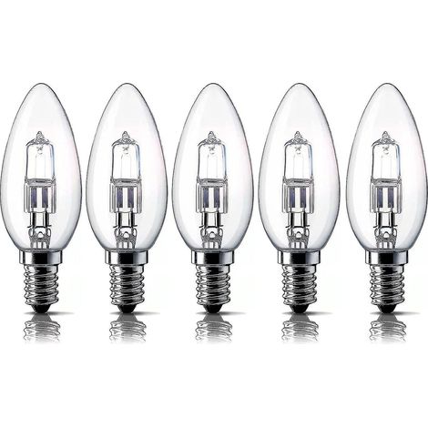 Ampoules halogènes E14 28 W, culot à vis Edison (SES), blanc chaud 2700 K, à intensité variable (lot de 1) (1/5)