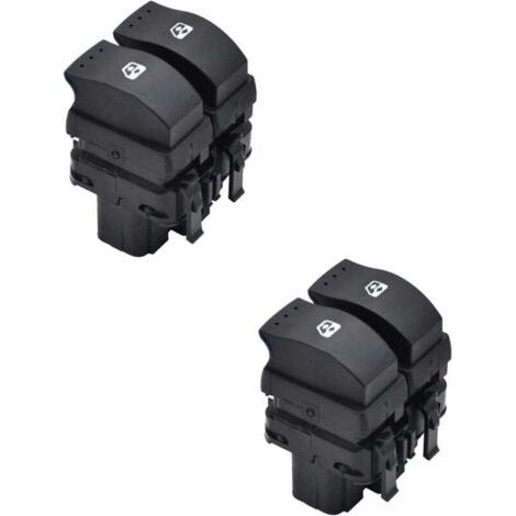 Lot de 2,Interrupteur principal de commande de lève-vitre, avant gauche, 2 boutons, pour Opel Vivaro (F7) 2003 – 2017, 10 broches, numéro de pièce OEM:8200060045 (1/5)
