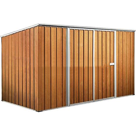 Casetta Box da Giardino in Lamiera di Acciaio Porta Utensili 345x186x192 cm Enaudi Legno (1/5)