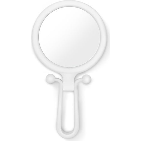 Miroir Double Face - Miroir À Maquillage Grossissant Et Miroir HD Standard - Poignée Pliable Réglable - Pour Voyage Et Salle De Bain - 1 Pièce (1/5)