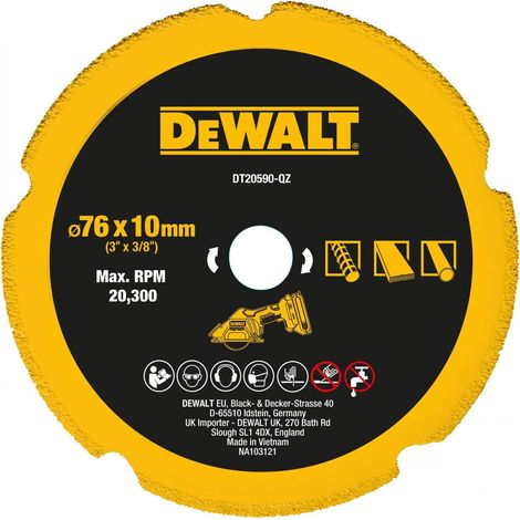 DEWALT DT20590 Diamond Multi Material Blade 75mm (1/2)