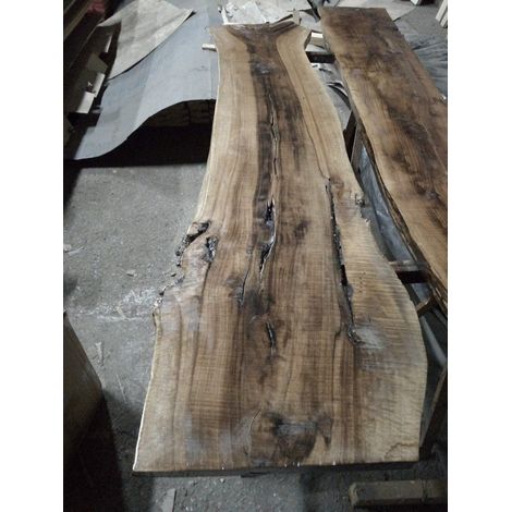 Tavolone per arredo in noce nazionale lavorato a mano 40x400/430x1950 misura tronco