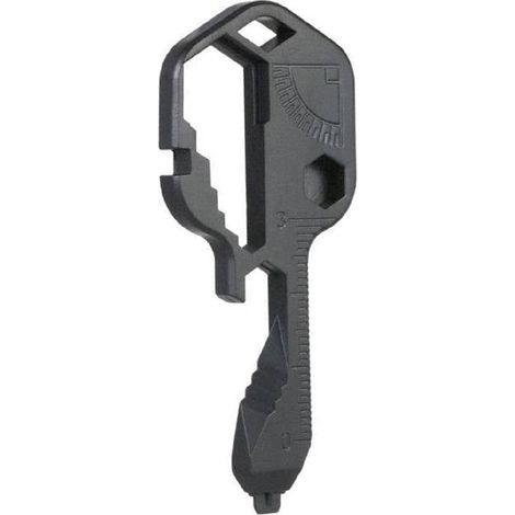 Chiave multifunzione 24 in 2, mini apribottiglie portatile in acciaio inossidabile per esterni, per linee di taglio, apriscatole, ecc. (nero)