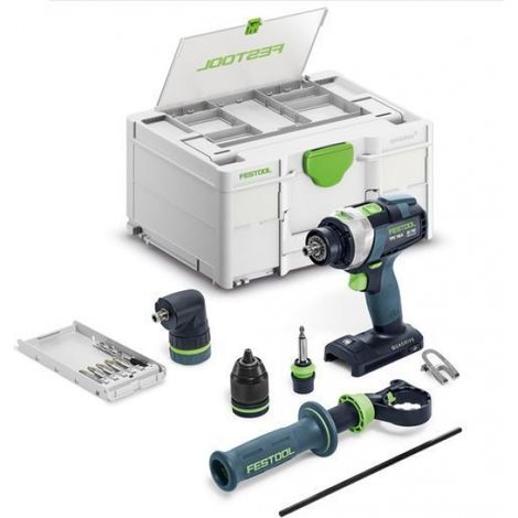 Festool – Perceuse-visseuse à percussion sans fil 18V – 4 vitesses – Moteur EC-TEC sans charbons – Couple 50Nm – Systainer – 577625