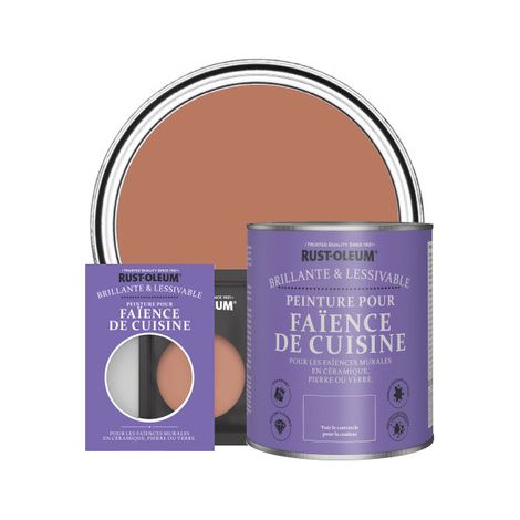 Peinture pour Faïence de Cuisine, Finition Brillante - Sienne (1/2)