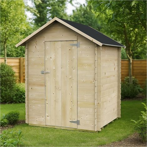 Casetta in legno da giardino Mario 146X130 Box capanno con porta singola cieca (1/5)