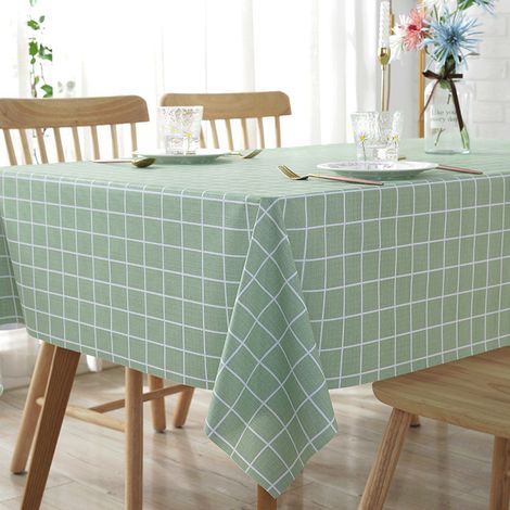 Nappe une pièce (petite, légère et élégante à carreaux, 140 x 180 cm) (1/5)