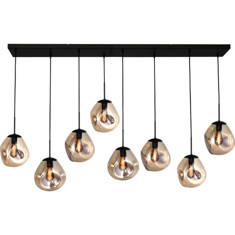 Lampe suspendue Lava 8x verre doré Ø 24cm - 2761-05-160-25-80261 (1/3)