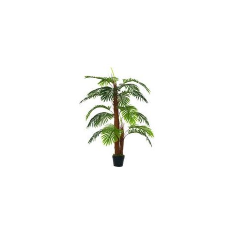 Palmier Artificiel Hauteur 1,2 m Arbre Artificiel Tronc Branches Lichen Feuilles Grand réalisme Pot Inclus