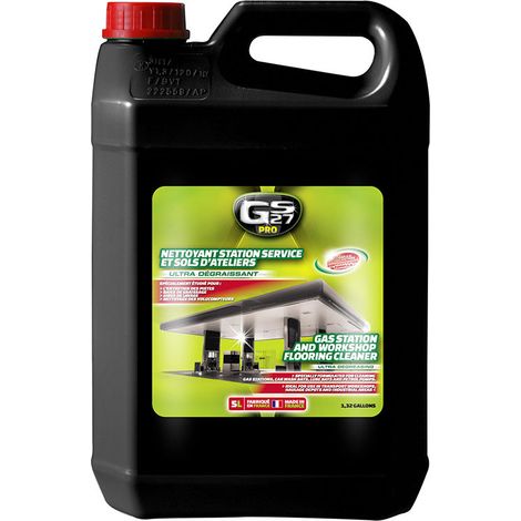 Nettoyant pour sols d'atelier et stations-service 5L – Nettoyage efficace des surfaces – Formule professionnelle pour environnement industriel – Gs27