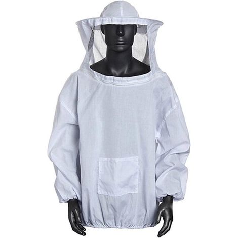 TTGoods - Giacca da apicoltore ventilata da uomo Abbigliamento professionale da apicoltore (bianco) Tuta da apicoltore di alta qualità (1/3)