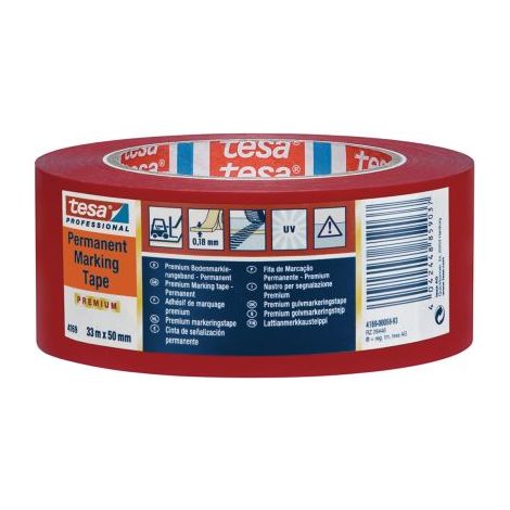 Ruban de marquage Rouge Tesa 4169, 4169, 50mm x 33m x 0.18mm ( Prix pour 1 )