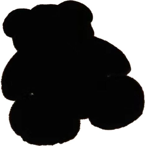 Tapis de chambre mignon en forme d'ours, moelleux et doux, pour enfants et adolescentes, salon et chambre, noir 45x60 (1/5)