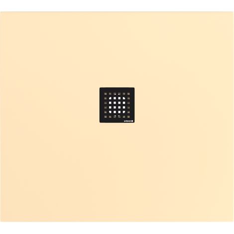 Receveur de douche FLEXIA en marbre coulé 100x90cm, découpable selon votre demande, beige mat (1/4)
