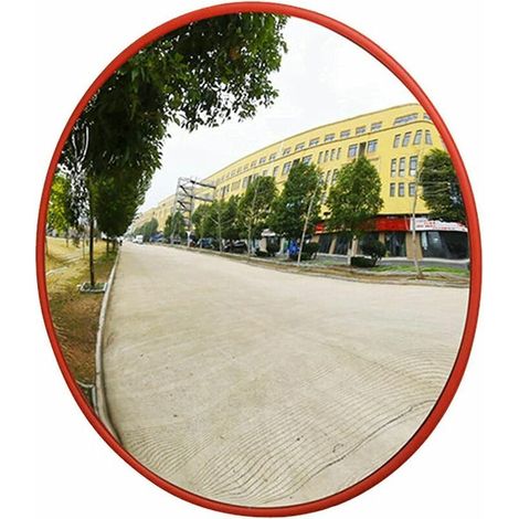 Miroir d'angle mort Miroir de sécurité PC Miroir de circulation convexe Miroir de sécurité incurvé grand angle Extérieur Intérieur Traversant Road Shop Garage Parking Shop, 45cm BLOW (1/5)