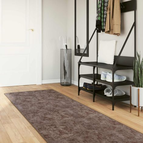 vidaXL  Rug Runner  MARSA Grey 80 x 400 cm Polyester and PVC