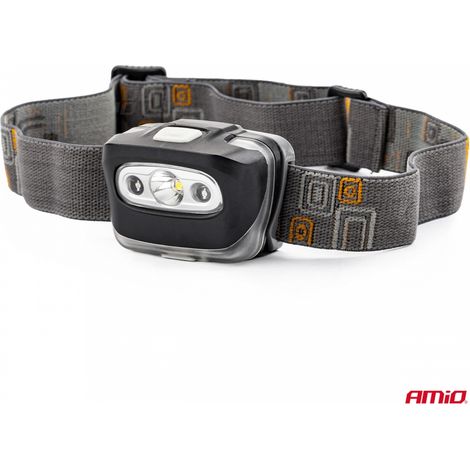Lampe frontale LED 3W rechargeable 1200mA 180Flux IPX4 AMIO-02200 (1/5)