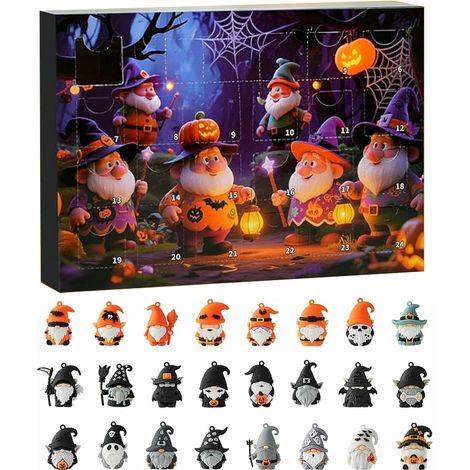 Calendrier de l'Avent Gnome 2026 Jouet pendentif de effrayante Calendrier De L'Avent 24 Gnomes Pour Collectionneurs Femmes Familles Fête Bureaux Maison Chambre Fenêtre École (1/5)