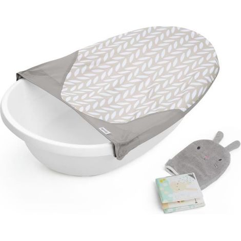 INGENUITY - Sylvi Baby-Badewanne - Verstellbare Wanne für Neugeborene bis zu 6 Monaten, Waschlappen und Baby-Badebuch inklusive 24M+ (1/5)