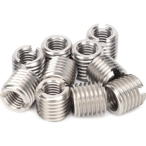 Écrous réducteurs mâle-femelle en acier inoxydable, lot de 10 inserts filetés de réparation, fixations robustes pour outillage et bricolage. (1/5)
