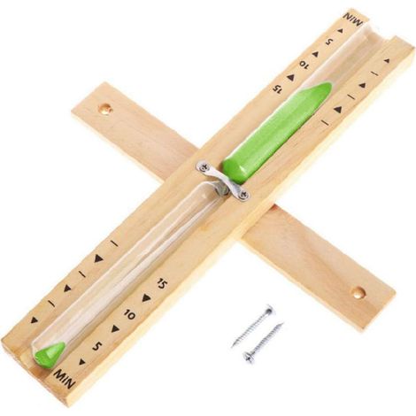 Sablier de sauna en bois à fixation murale rotative 15 minutes (1/5)