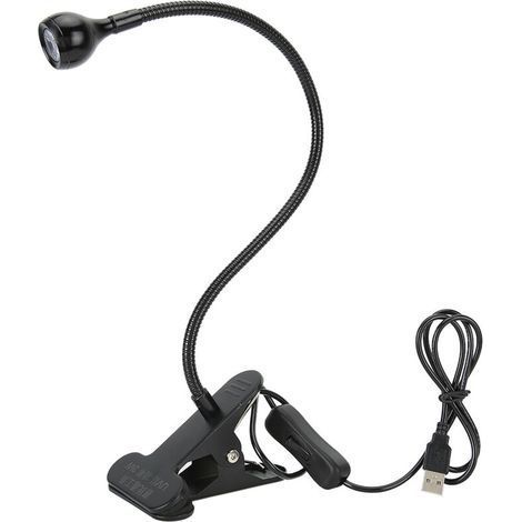 3-W-UV-Lampe für UV-Kleber – Lila USB-LED-Lampe mit Klemme und Schalter, ideal für die Smartphone-Reparatur (1/5)