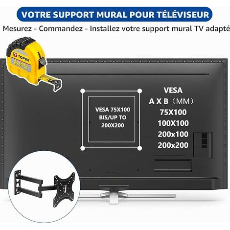 Swivel TV Wall Mount, TV Wall Mount for Screens and Curved TVs 14-42 Inch Monitor TV Wall, Vesa Max. 200x200mm, Capacity 35kg (1/4)