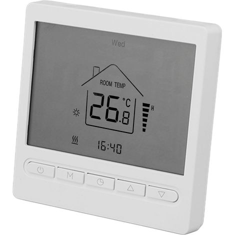 Digitales Thermostat mit ABS-Display und präziser Temperaturregelung, elektrischer Thermostat AC220V für Fußbodenheizung im Haus (1/5)