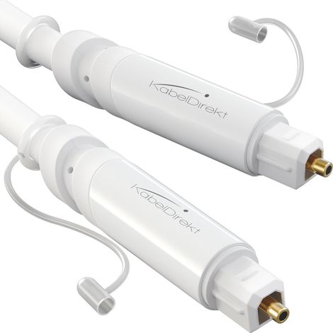 Cable optique audio 1,5m blanc barre de son (1/5)