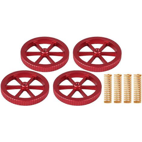 4-teiliges Set 3D-Druckerzubehör Große rote Handdreh-Nivelliermutterfeder