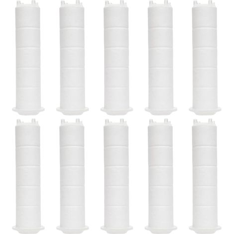 10 Pièces Filtre Pommeau de Douche,Filtre Douche en Coton PP de Douchette Anti-calcaire Amovible pour Douchette (9,1 x 2,3 cm) (1/5)