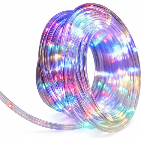 Tube Lumineux LED Rouge, 200 LED, Boîtier à Piles Étanche avec Télécommande, Décoration de Jardin (1/5)