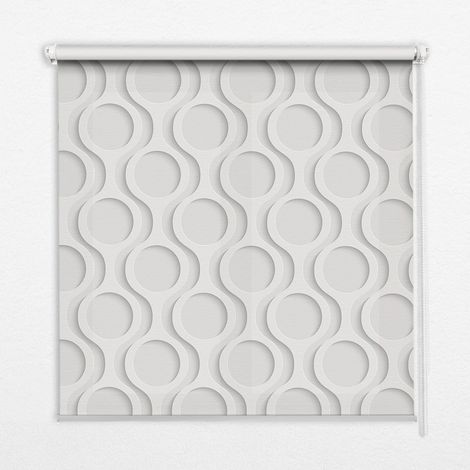 Store Enrouleur Intérieur pour Fenêtre - Store Tamisant - Store Enrouleur qui Laisse Passer la Lumière - Store Brise-Vue - Store - Store pour Intérieur - (100 cm x 140 cm) - Un cercle à l'intérieur d (1/5)