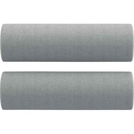 Oreillers décoratifs lot de 2 Gris clair Ø15x50 cm Tissu