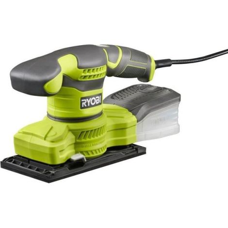 RYOBI - Ponceuse vibrante 1/3 de feuille 200 W - 12 000 osc/min - systeme d'aspiration - collecteur + 20 abrasifs - RSS200-GA20
