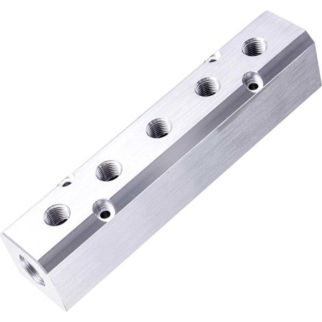 Pneumatik-Verteilerleiste für Kompressor 5 x 1/4 Zoll und 2 x 1/2 Zoll (1/4)