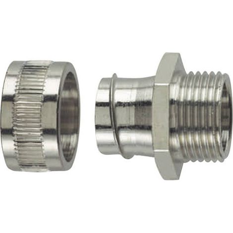 HellermannTyton 166-30300 SC10-FM-M12 Raccordo a vite del tubo flessibile Metallo 6.80 mm Piatto 1 pz.